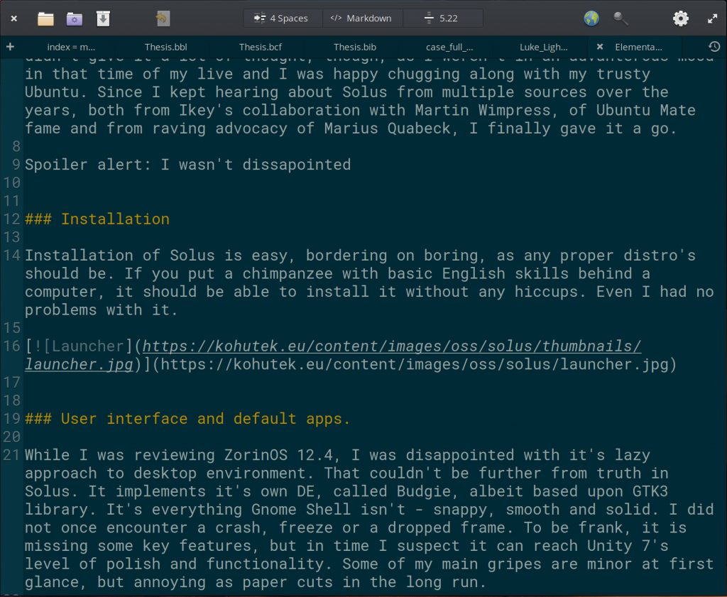 Code - Dark theme
