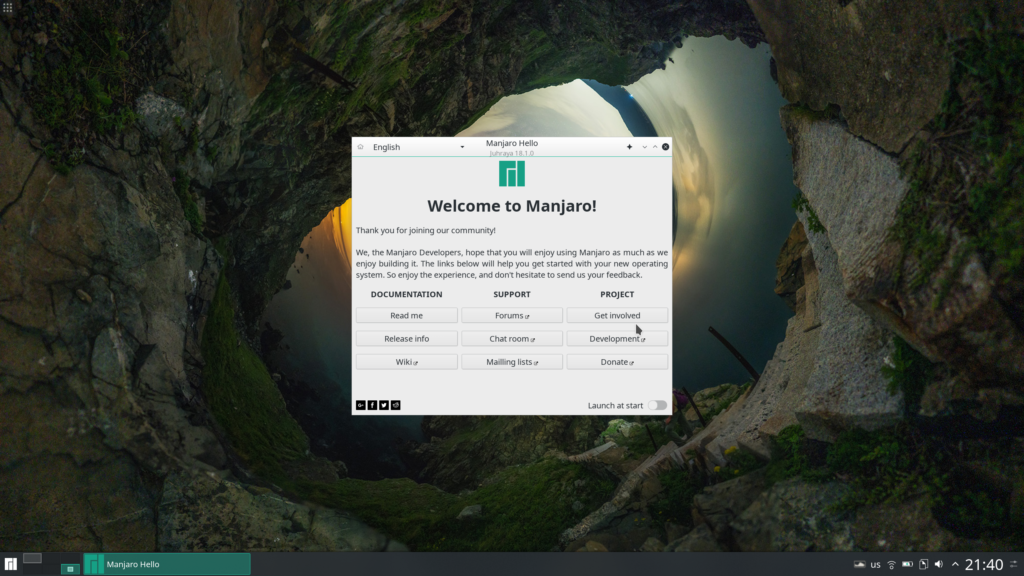 Manjaro Hello